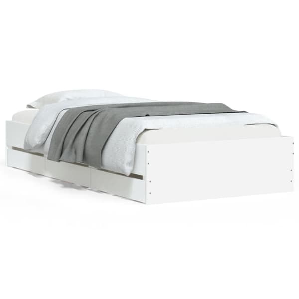vidaXL sengeramme 90x200 cm konstrueret træ hvid - Senge & sengeramme