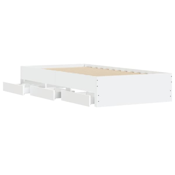 vidaXL sengeramme 90x200 cm konstrueret træ hvid - Senge & sengeramme