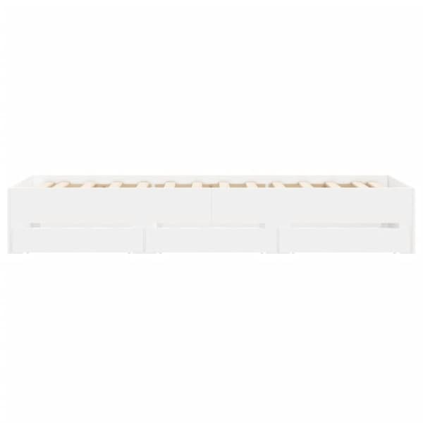 vidaXL sengeramme 90x200 cm konstrueret træ hvid - Senge & sengeramme