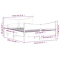 Miniatyrbillede 10 af 10: vidaXL sengeramme med sengegavl 140x200 cm massivt fyrretræ hvid -  Senge & sengeramme