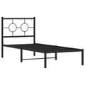 Miniatyrbillede 3 af 11: vidaXL sengeramme med sengegavl 80x200 cm metal sort -  Senge & sengeramme