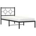 Miniatyrbillede 5 af 11: vidaXL sengeramme med sengegavl 80x200 cm metal sort -  Senge & sengeramme