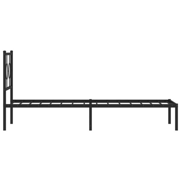 vidaXL sengeramme med sengegavl 80x200 cm metal sort -  Senge & sengeramme