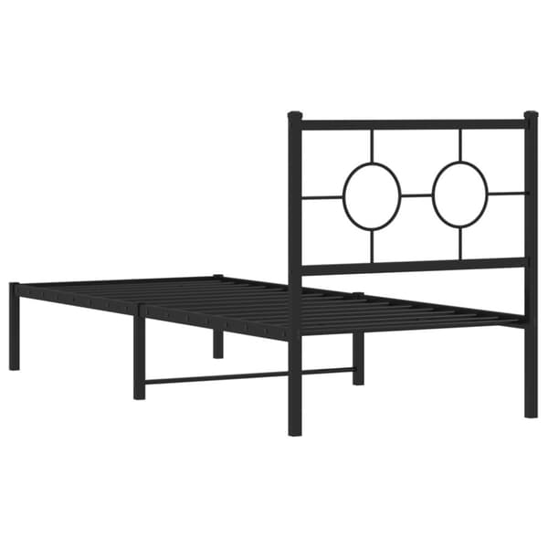 vidaXL sengeramme med sengegavl 80x200 cm metal sort - Senge & sengeramme