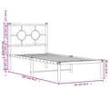 Miniatyrbillede 11 af 11: vidaXL sengeramme med sengegavl 80x200 cm metal sort -  Senge & sengeramme