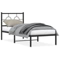 Miniatyrbillede 2 af 11: vidaXL sengeramme med sengegavl 80x200 cm metal sort -  Senge & sengeramme