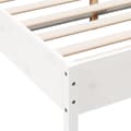 Miniatyrbillede 8 af 10: vidaXL sengeramme 135x190 cm massivt fyrretræ hvid -  Senge & sengeramme