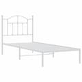 Pikkukuva 5 / 10: vidaXL Metallinen sängynrunko päädyllä valkoinen 90x190 cm -  Sängyt & sängynrungot
