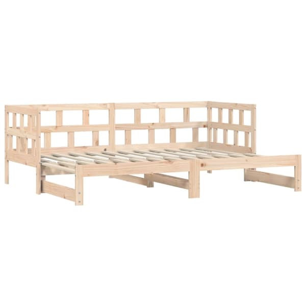 vidaXL Dagbädd med extrasäng 80x200 cm massiv furu -  Sängar & sängramar
