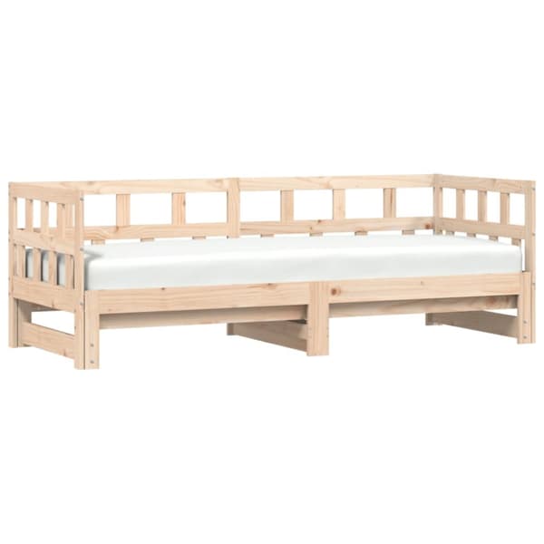 vidaXL Dagbädd med extrasäng 80x200 cm massiv furu -  Sängar & sängramar