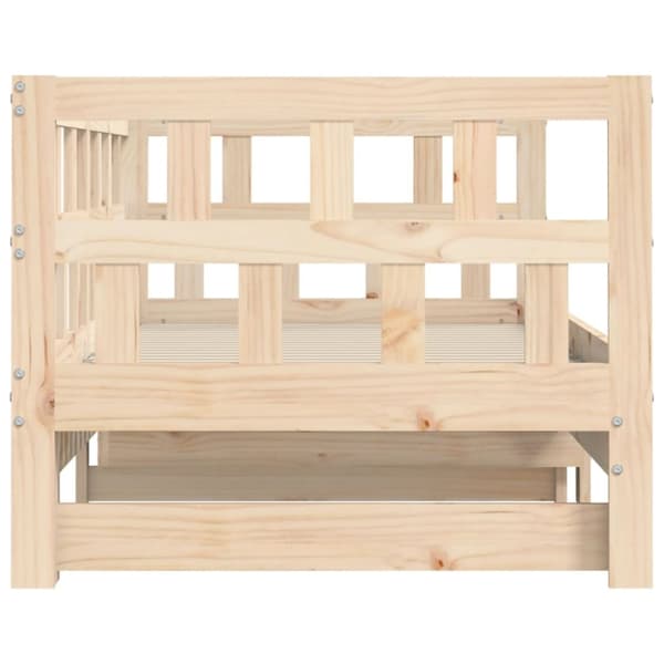 vidaXL Dagbädd med extrasäng 80x200 cm massiv furu -  Sängar & sängramar