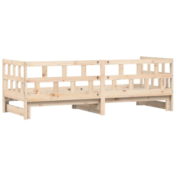 vidaXL Dagbädd med extrasäng 80x200 cm massiv furu -  Sängar & sängramar