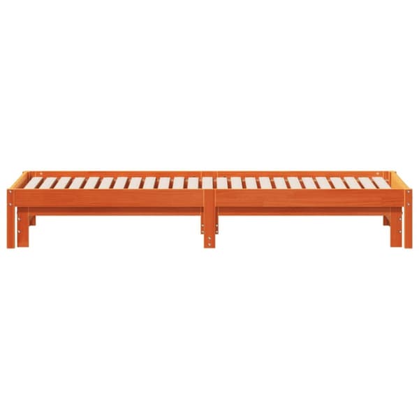 vidaXL Vuodesohva rullilla vahanruskea 90x200 cm täysi mänty -  Sängyt & sängynrungot