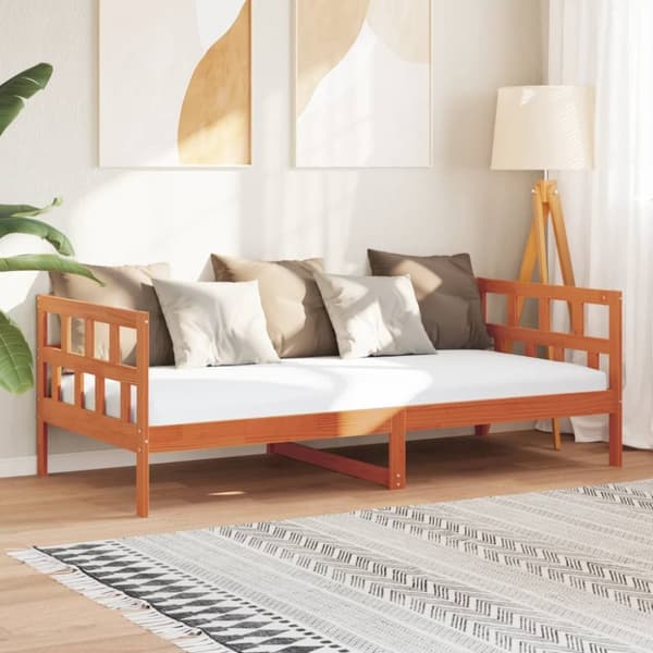 vidaXL Sohvasänky vahanruskea 80x200 cm täysi mänty -  Sängyt & sängynrungot