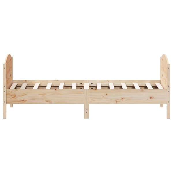 vidaXL sengeramme med sengegavl 90x190 cm massivt fyrretræ -  Senge & sengeramme