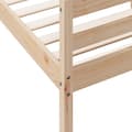 Pikkukuva 8 / 10: vidaXL Sängynrunko päätylevyllä 120x200 cm täysi mänty -  Sängyt & sängynrungot