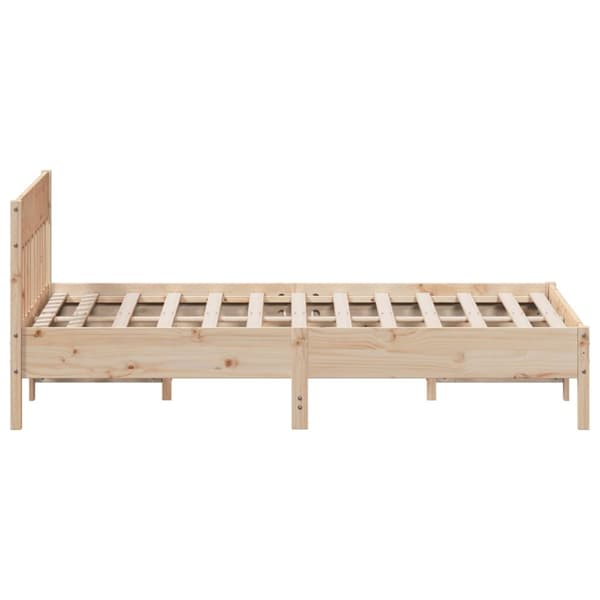 vidaXL sengeramme med sengegavl 160x200 cm massivt fyrretræ - Senge & sengeramme