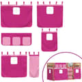 Miniatyrbillede 11 af 11: vidaXL køjeseng med gardiner 80x200 cm massivt fyrretræ pink -  Senge & sengeramme