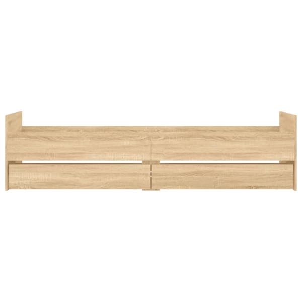 vidaXL sengeramme med skuffer 75x190 cm Small Single sonoma-eg - Senge & sengeramme