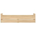 Miniatyrbillede 7 af 11: vidaXL sengeramme med skuffer 75x190 cm Small Single sonoma-eg -  Senge & sengeramme