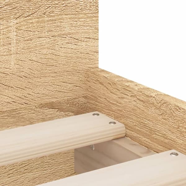 vidaXL sengeramme med skuffer 75x190 cm Small Single sonoma-eg - Senge & sengeramme