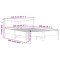 Miniatyrbillede 10 af 10: vidaXL sengeramme 140x200 cm massivt fyrretræ hvid -  Senge & sengeramme