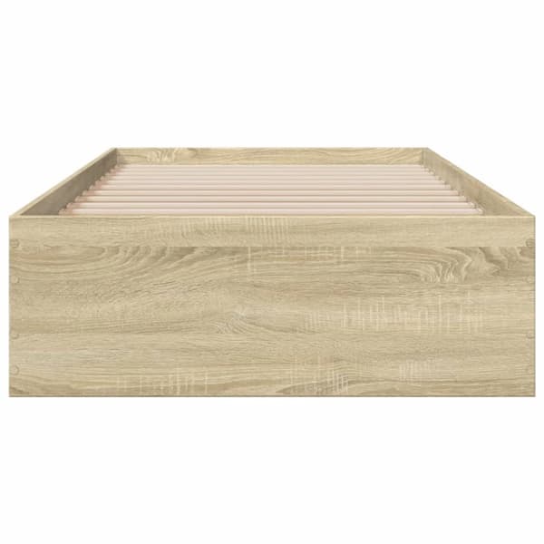 vidaXL sengeramme med skuffer 100x200 cm konstrueret træ sonoma-eg - Senge & sengeramme