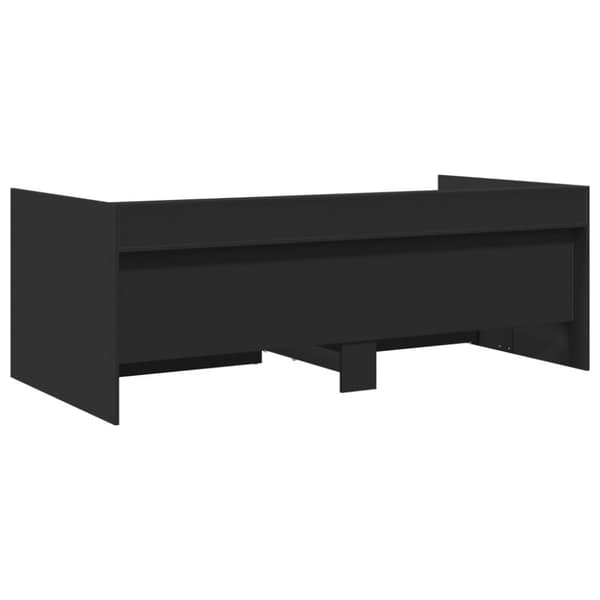 vidaXL Vuodesohva laatikoilla musta 100x200 cm tekninen puu -  Sängyt & sängynrungot