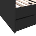 Pikkukuva 8 / 11: vidaXL Vuodesohva laatikoilla musta 100x200 cm tekninen puu -  Sängyt & sängynrungot