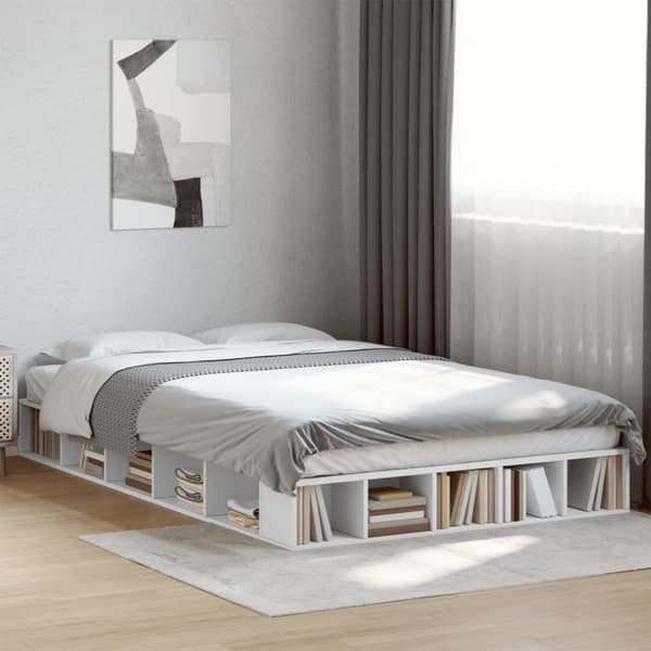 vidaXL sengestel 120x200 cm konstrueret træ hvid -  Senge & sengeramme