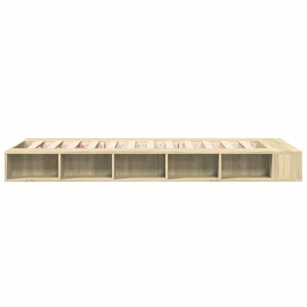vidaXL sengeramme 90x190 cm konstrueret træ sonoma-eg - Senge & sengeramme