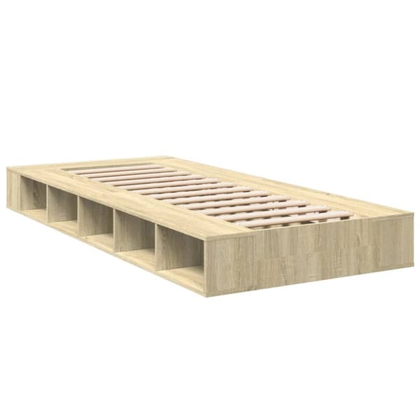 vidaXL sengeramme 90x190 cm konstrueret træ sonoma-eg - Senge & sengeramme