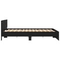 Miniatyrbillede 7 af 11: vidaXL sengeramme med sengegavl 200x200 cm sort -  Senge & sengeramme