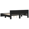 Miniatyrbillede 8 af 11: vidaXL sengeramme med sengegavl 200x200 cm sort -  Senge & sengeramme