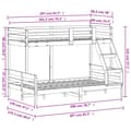 Miniatyrbild 11 av 11: vidaXL Våningssäng 90x200/120x200 cm massiv furu -  Sängar & sängramar