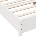 Pikkukuva 8 / 10: vidaXL Sängynrunko päätylevyllä valkoinen 160x200 cm täysi mänty -  Sängyt & sängynrungot