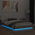 Miniatyrbillede 6 af 11: vidaXL sengeramme med LED-lys 160x200 cm sonoma-eg -  Senge & sengeramme
