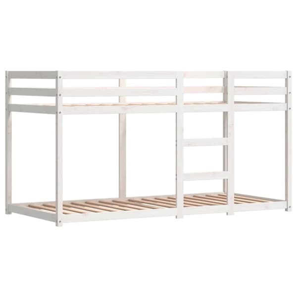 vidaXL Loftsäng med rutschkana rosa 90x200 cm massiv furu -  Sängar & sängramar