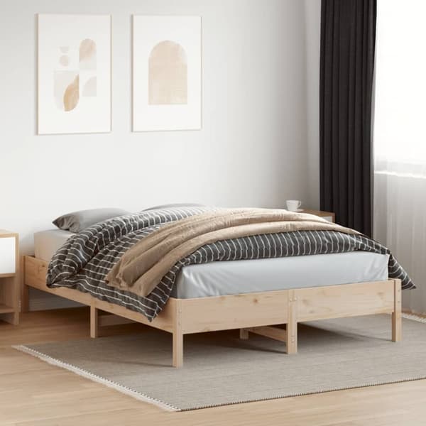 vidaXL sengeramme 150x200 cm massivt fyrretræ - Senge & sengeramme