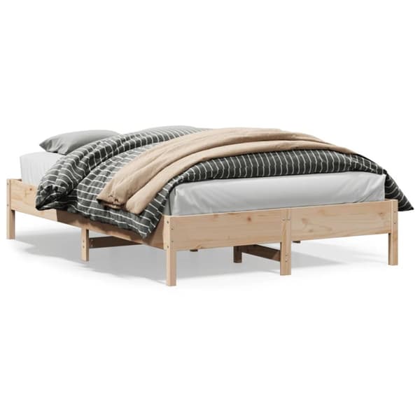 vidaXL sengeramme 150x200 cm massivt fyrretræ -  Senge & sengeramme