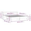 Miniatyrbillede 11 af 11: vidaXL sengeramme med sengegavl 180x200 cm konstrueret træ sort -  Senge & sengeramme
