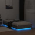 Miniatyrbillede 6 af 11: vidaXL sengeramme med LED-lys 90x190 cm betongrå -  Senge & sengeramme
