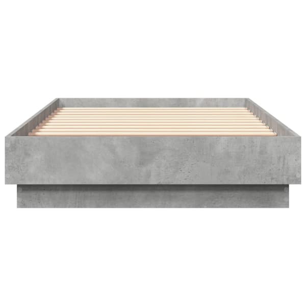 vidaXL sengeramme med LED-lys 90x190 cm betongrå - Senge & sengeramme