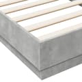 Miniatyrbillede 10 af 11: vidaXL sengeramme med LED-lys 90x190 cm betongrå -  Senge & sengeramme