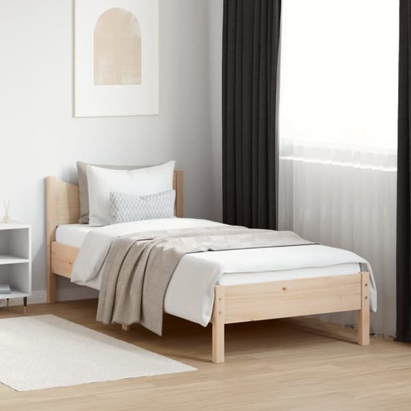 vidaXL Sängynrunko 90x190 cm täysi mänty - Sängyt & sängynrungot