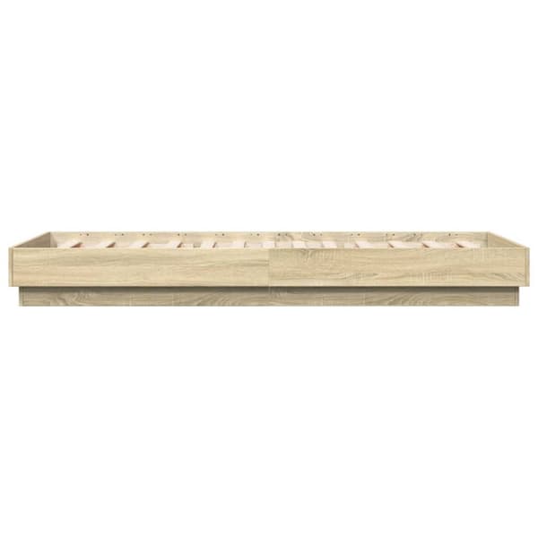 vidaXL sengeramme 90x200 cm konstrueret træ sonoma-eg -  Senge & sengeramme