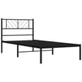 Miniatyrbillede 5 af 10: vidaXL sengeramme med sengegavl 90x200 cm metal sort -  Senge & sengeramme