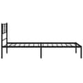 Miniatyrbillede 7 af 10: vidaXL sengeramme med sengegavl 90x200 cm metal sort -  Senge & sengeramme