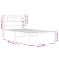 Miniatyrbillede 10 af 10: vidaXL sengeramme med sengegavl 90x200 cm metal sort -  Senge & sengeramme