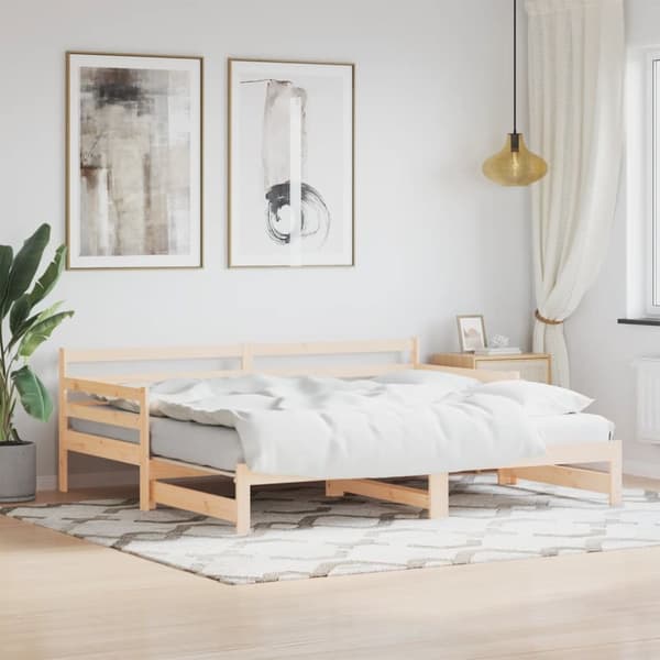 vidaXL Vuodesohva rullilla 90x200 cm täysi mänty - Sängyt & sängynrungot